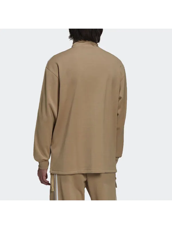 Рубашка Men's adidas originals x Work Parley Crossover Casual Breathable Stripe Long Sleeves Khaki — изображение 3 из 4