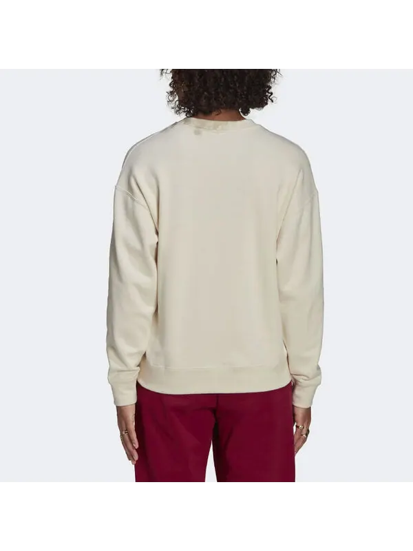 Толстовка (WMNS) Adidas Originals x Disney Bambi Pullover Sweatshirt 'Creamy White' — изображение 3 из 4, кремовый/зеленый