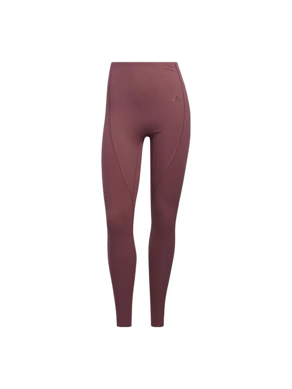 Брюки yoga 4 elements 7/8 tights asia sizing 'burgundy' Adidas — изображение 1 из 3, бордовый