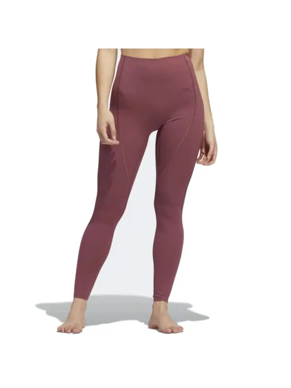 Брюки yoga 4 elements 7/8 tights asia sizing 'burgundy' Adidas — изображение 3 из 3, бордовый