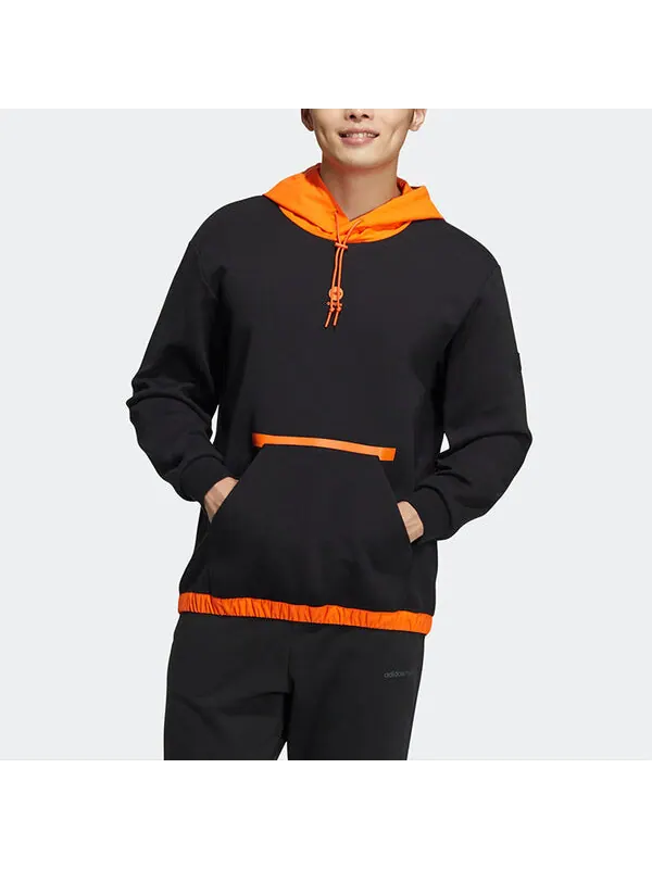 Толстовка Men's adidas neo Contrasting Colors Thicken Sports Pullover Black — изображение 2 из 4, мульти