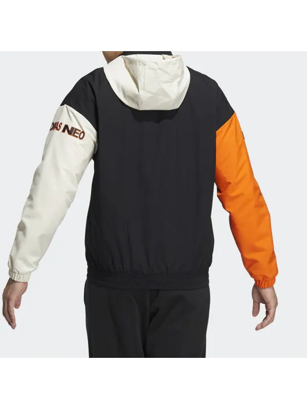 Куртка adidas neo M Sw Cb Wl Wb Contrasting Colors Sports Hooded Jacket Black — изображение 3 из 4, мульти