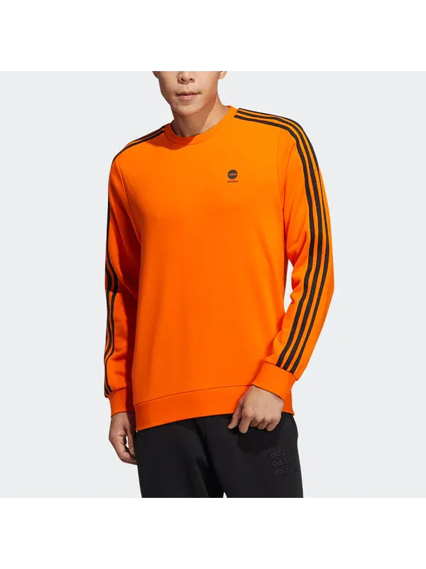 Толстовка Men's adidas neo Ce 3s Swt Casual Sports Round Neck Pullover Orange — изображение 1 из 3, мульти