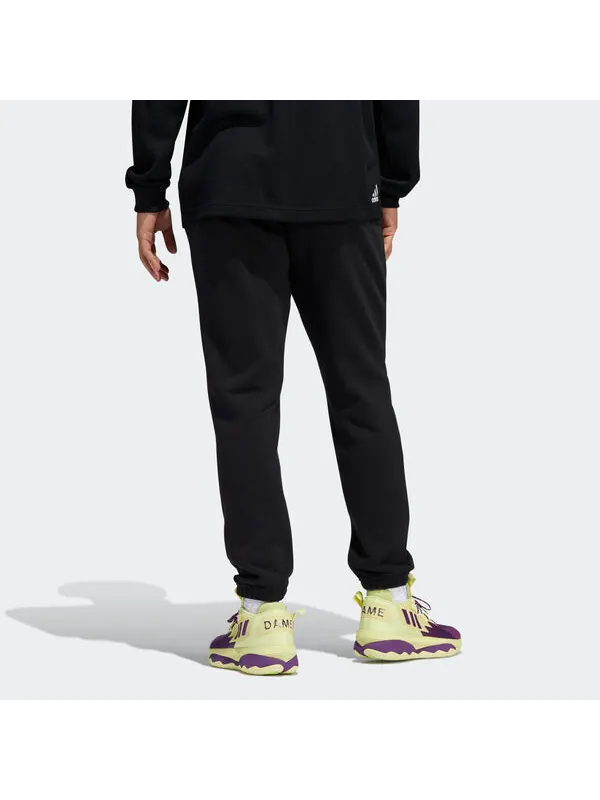 Брюки Adidas Dame 8 Inn Pnt Pattern Embroidered Loose Basketball Sports Pants/Trousers/Joggers Black — изображение 3 из 4