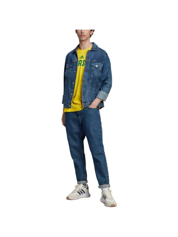 Футболка fifa world cup 2022 brasil t-shirt 'yellow green' Adidas — изображение 2 из 4, желтый/зеленый