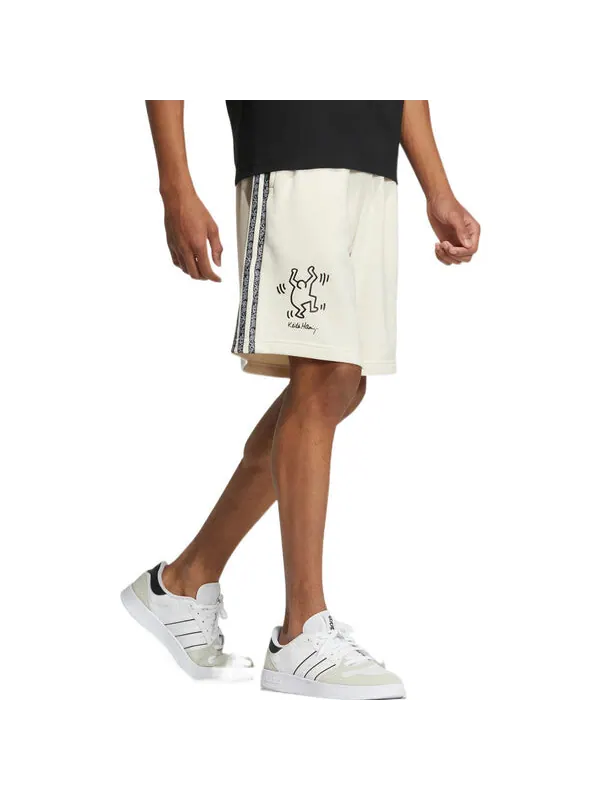 Шорты men's neo x . crossover cartoon pattern stripe athleisure casual sports shorts beige Adidas — изображение 4 из 4
