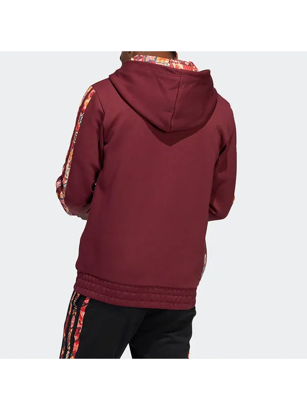 Куртка Men's adidas CNY Basketball Sports Hooded Jacket Brown Red — изображение 4 из 4, коричнево-красный
