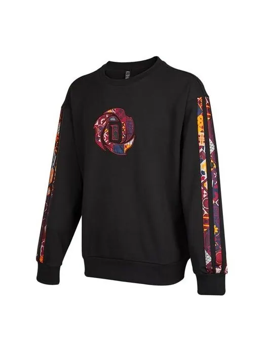 Толстовка Men's adidas Mic Rose Crew Limited Printing Basketball Sports Round Neck Pullover Black — изображение 1 из 4