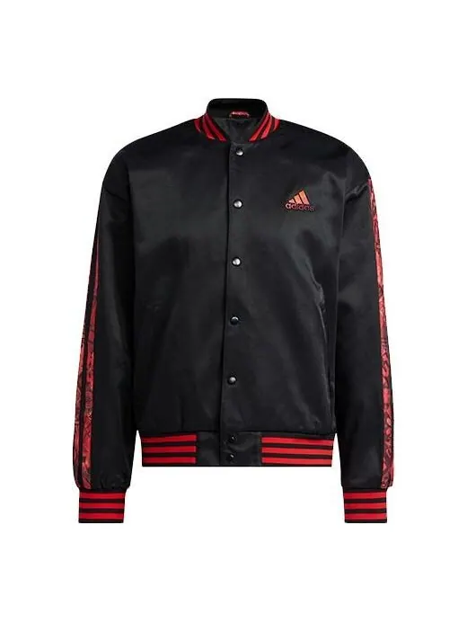 Куртка Men's adidas Mic Dame Jacket Lillard Basketball Sports Baseball Black — изображение 1 из 4, мульти