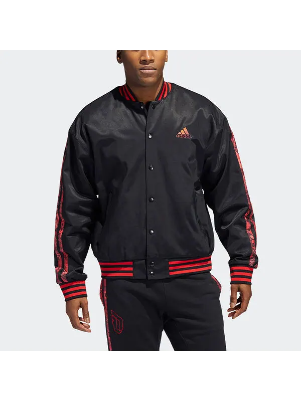 Куртка Men's adidas Mic Dame Jacket Lillard Basketball Sports Baseball Black — изображение 2 из 4, мульти