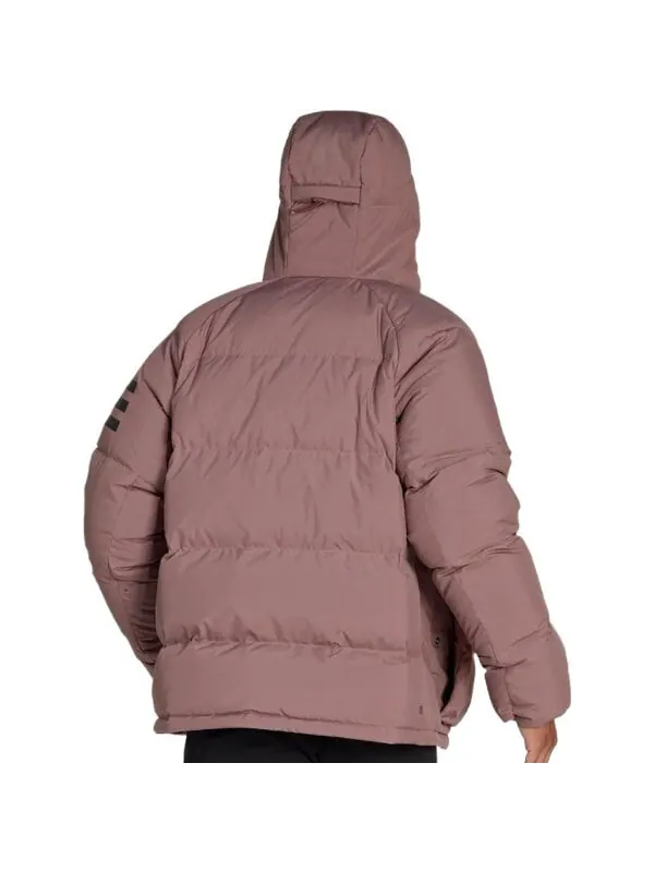 Пуховик Adidas Utilitas Down Hooded Jacket — изображение 2 из 2, розовый