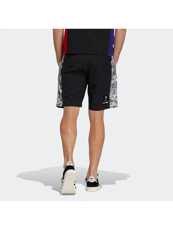 Шорты originals manga short 1 character printing sports shorts black Adidas — изображение 3 из 4, черный
