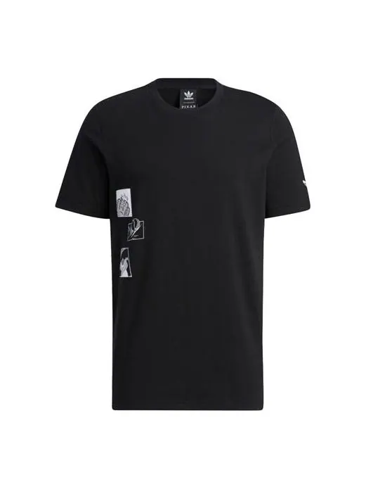 Футболка adidas originals x PIXAR Crossover Casual Pattern Printing Short Sleeve Couple Style Black — изображение 1 из 5