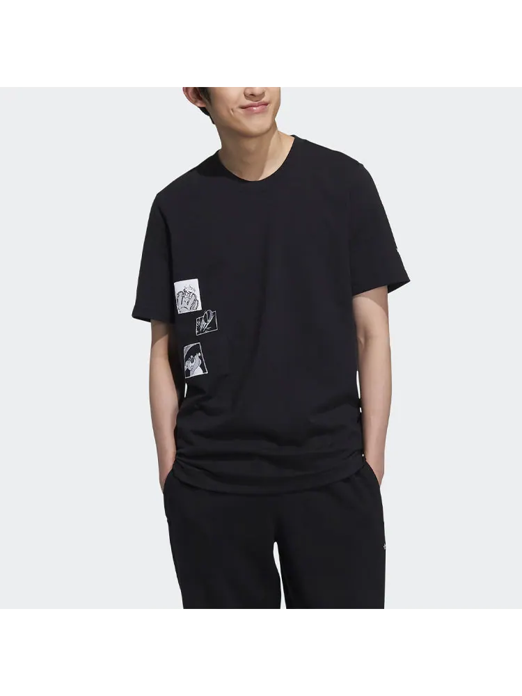 Футболка adidas originals x PIXAR Crossover Casual Pattern Printing Short Sleeve Couple Style Black — изображение 2 из 5