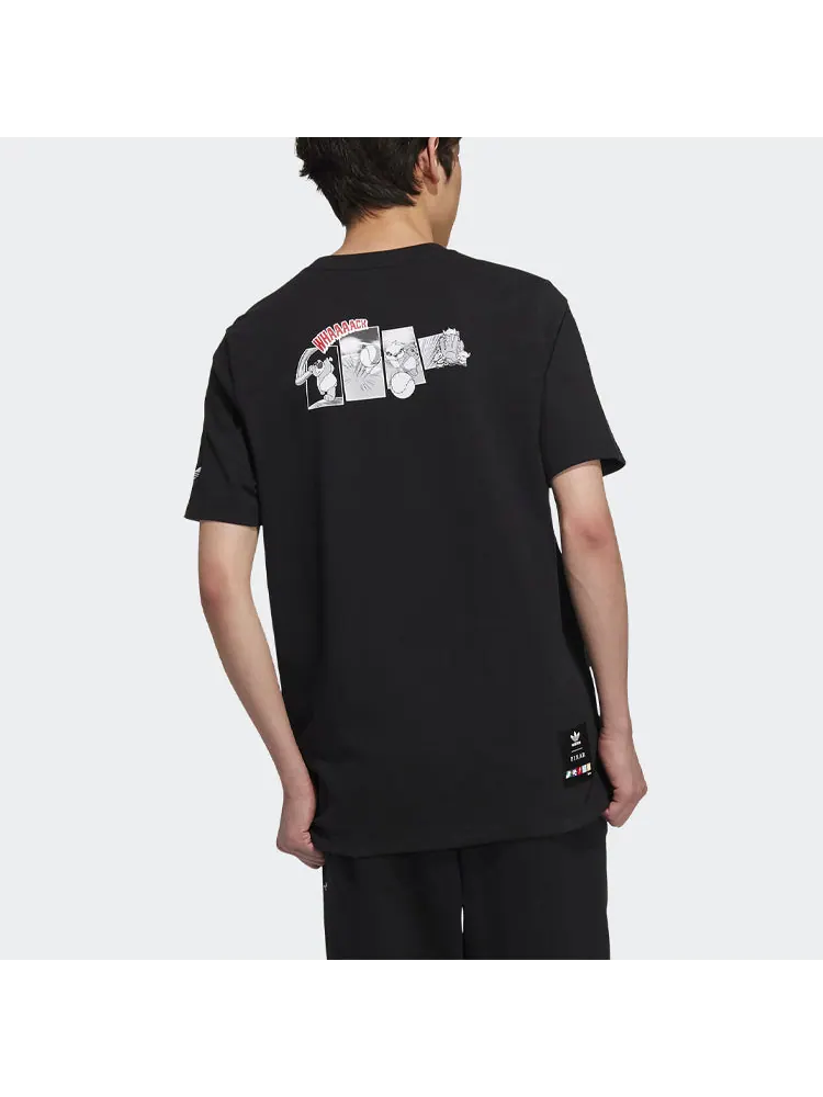 Футболка adidas originals x PIXAR Crossover Casual Pattern Printing Short Sleeve Couple Style Black — изображение 3 из 5