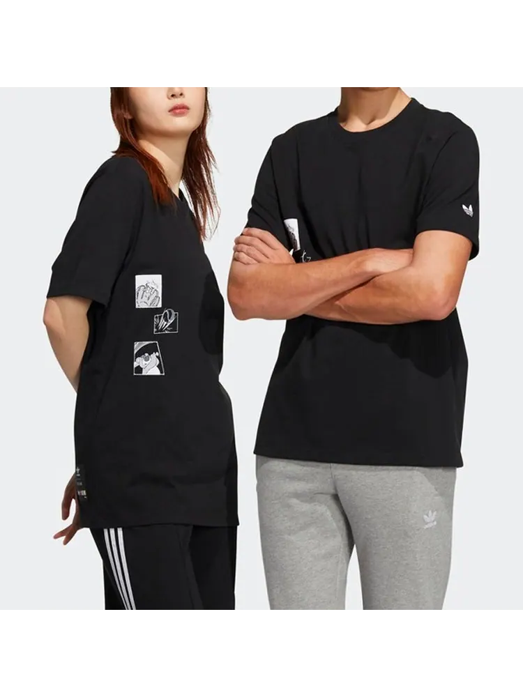 Футболка adidas originals x PIXAR Crossover Casual Pattern Printing Short Sleeve Couple Style Black — изображение 5 из 5