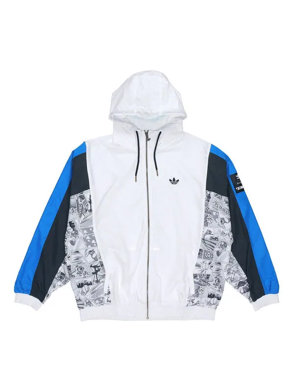 Куртка adidas originals x Disney Crossover Manga Wb Pattern Sports Hooded Jacket White — изображение 1 из 4, белый