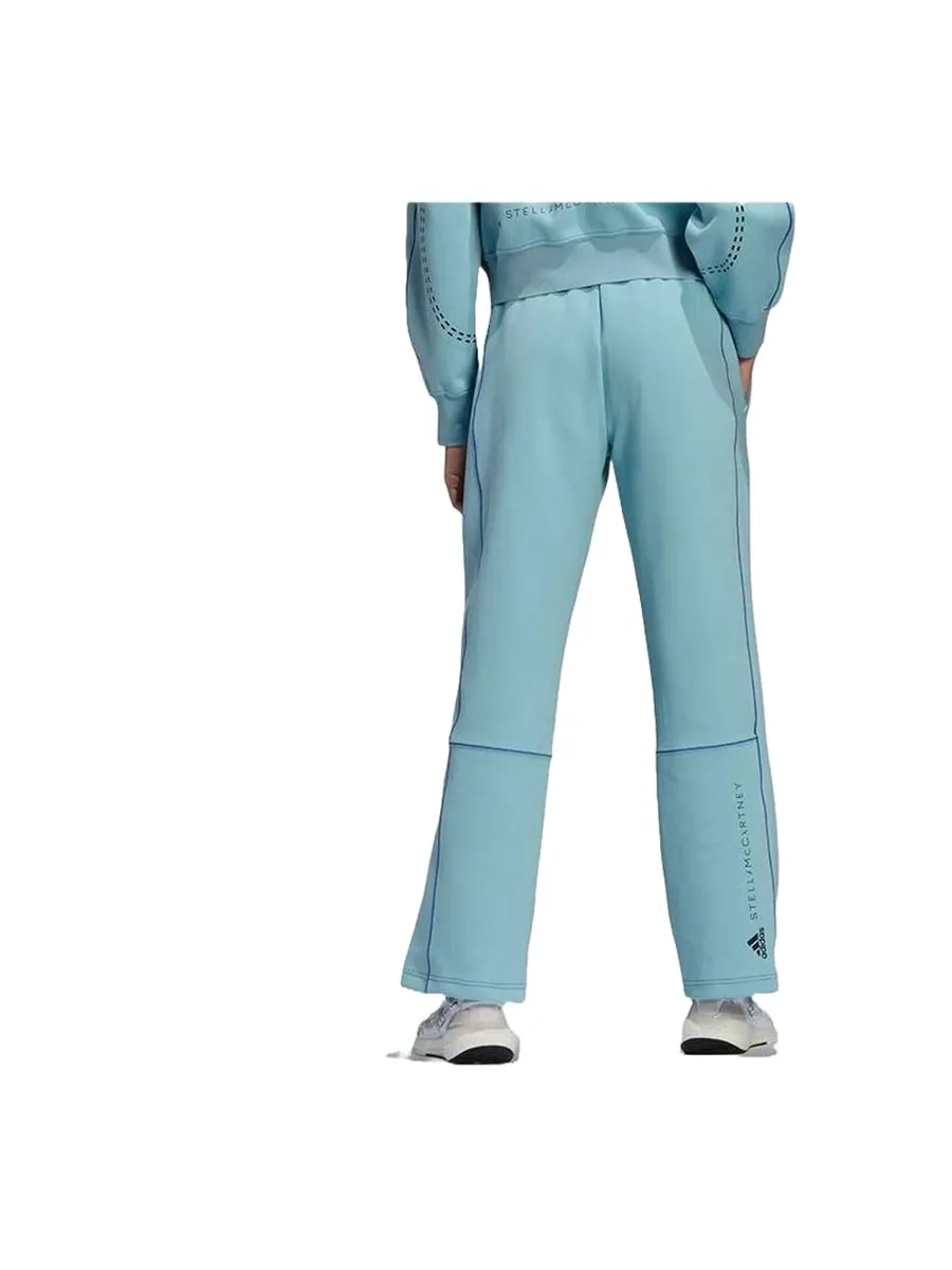 Спортивные брюки (WMNS) adidas By Stella Mccartney Sweatpants 'Teal' — изображение 2 из 3, бирюзовый