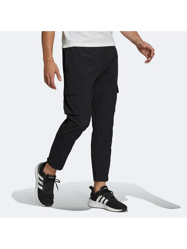 Спортивные штаны Men's adidas Solid Color Logo Cargo Pocket Casual Sports Pants/Trousers/Joggers — изображение 4 из 4, мульти