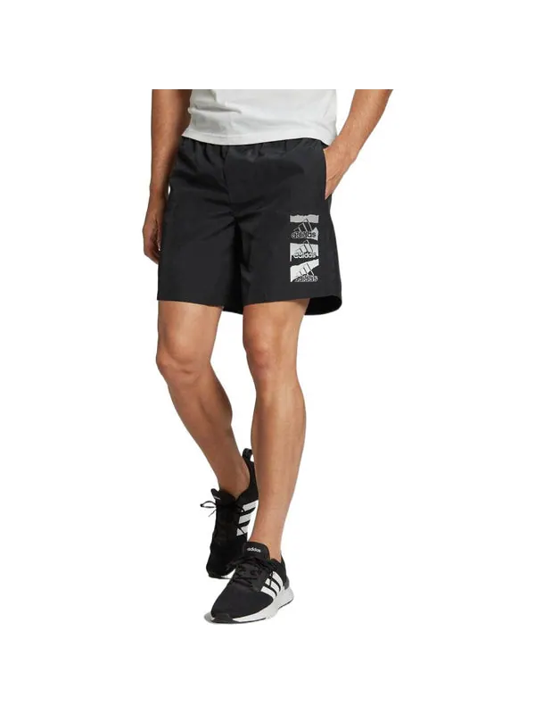 Шорты men's casual sports logo woven shorts black Adidas — изображение 2 из 4, мульти