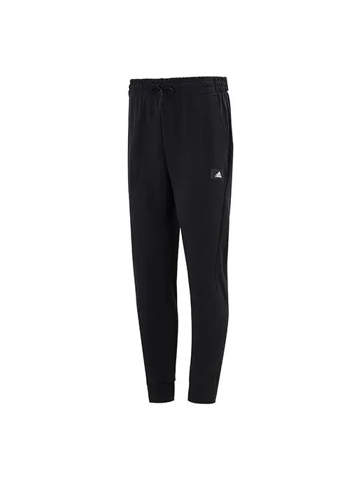 Спортивные штаны Men's adidas Fi Dblknt Pt Running Training Loose Knit Bundle Feet Sports — изображение 1 из 4, черный