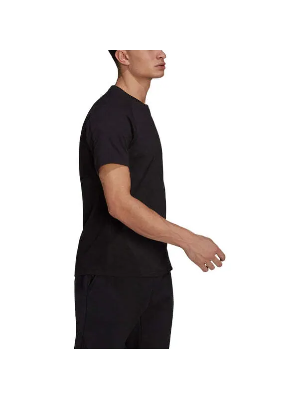 Футболка adidas Solid Color Logo Micro Mark Casual Sports Short Sleeve Black — изображение 4 из 4, мульти