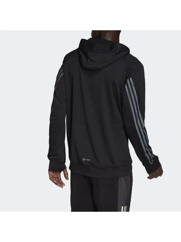 Толстовка с капюшоном run icon Толстовка Adidas — изображение 3 из 4, черный