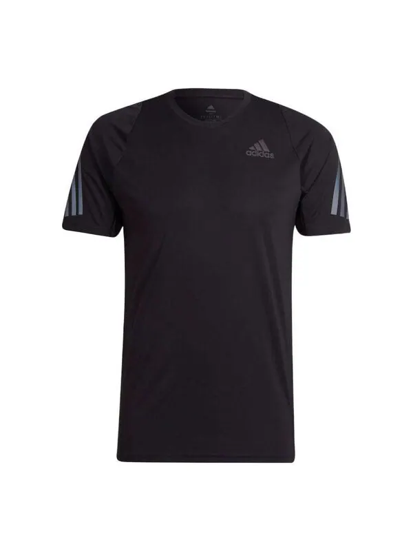 Футболка Men's adidas Round Neck Short Sleeve Pullover Solid Color Black T-Shirt — изображение 1 из 4, мульти