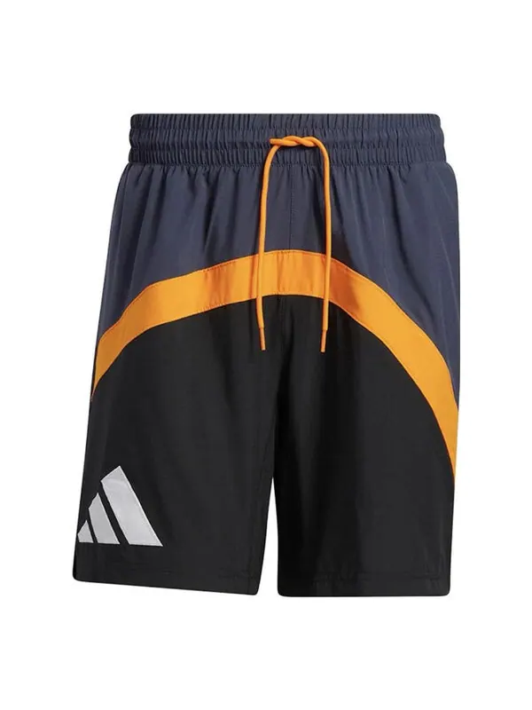 Шорты галактика баскетбольные шорты Adidas — изображение 1 из 4, черный/синий/оранжевый