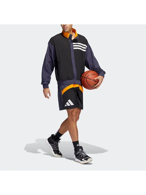 Шорты галактика баскетбольные шорты Adidas — изображение 2 из 4, черный/синий/оранжевый