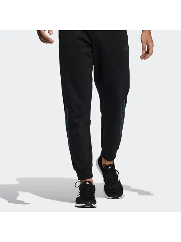 Спортивные штаны Men's adidas Pants Alphabet Pattern Sports Pants/Trousers/Joggers Black — изображение 2 из 4, мульти