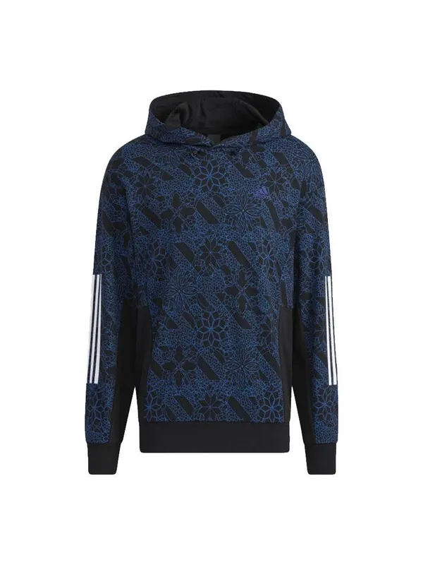 Толстовка Men's adidas Full Print Sports Pullover Navy Blue — изображение 1 из 4, мульти