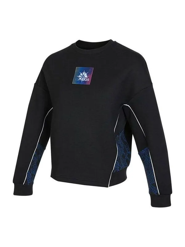 Свитер свитшот экипажа Adidas — изображение 1 из 3, черный/синий