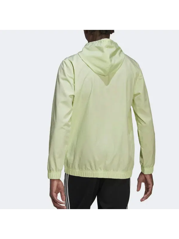 Куртка men's alphabet logo long sleeves hooded windbreaker jacket green Adidas — изображение 3 из 4, мульти