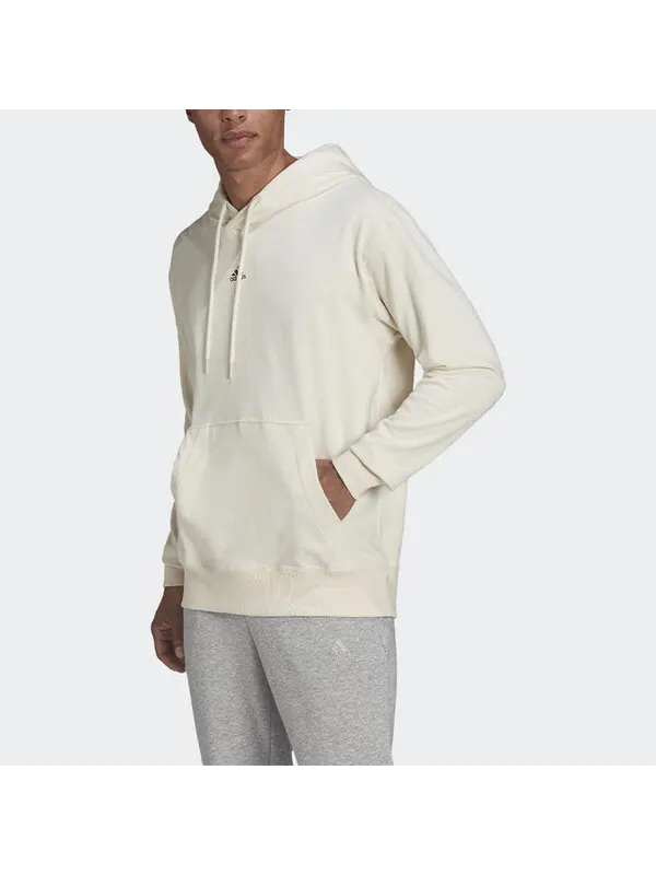 Толстовка Men's adidas Thin And Light Breathable Hooded Pullover Long Sleeves Creamy White — изображение 2 из 4, мульти