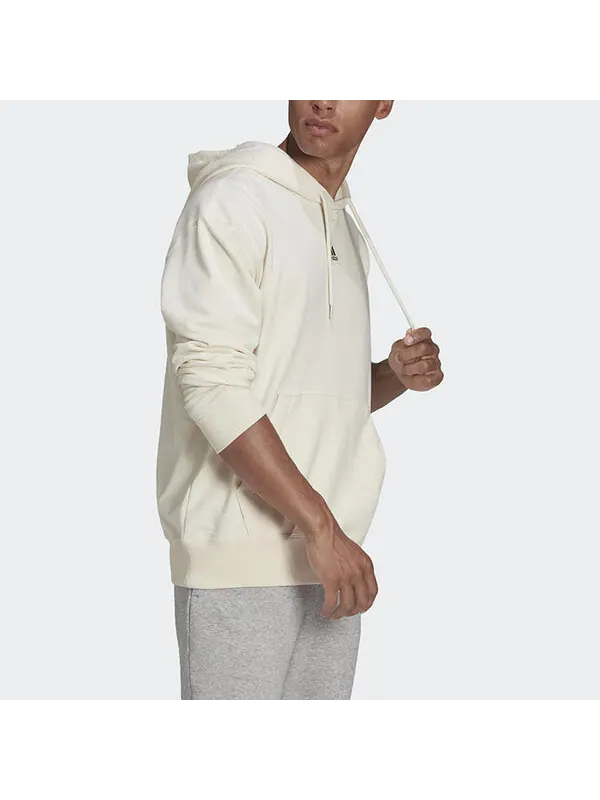 Толстовка Men's adidas Thin And Light Breathable Hooded Pullover Long Sleeves Creamy White — изображение 4 из 4, мульти