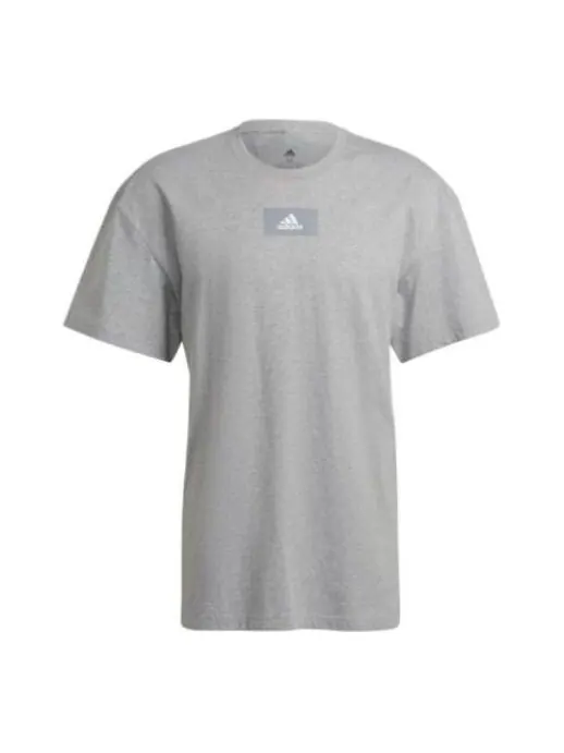 Футболка adidas M Fv T Solid Color Logo Athleisure Casual Sports Round Neck Short Sleeve Gray — изображение 1 из 4, мульти
