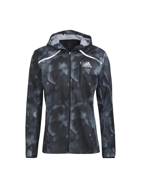 Куртка adidas Marathon Jkt Running Sports Hooded Jacket Black — изображение 1 из 4, мульти