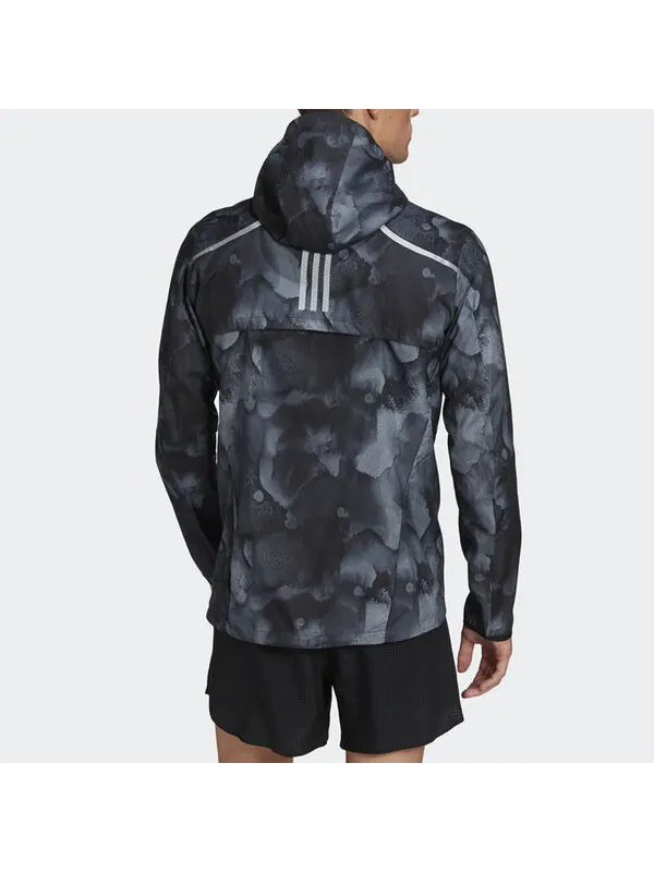 Куртка adidas Marathon Jkt Running Sports Hooded Jacket Black — изображение 3 из 4, мульти