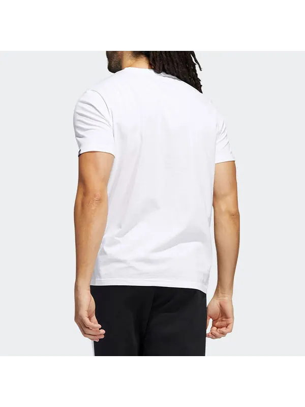 Футболка men's ss22 alphabet logo round neck short sleeve white t-shirt Adidas — изображение 3 из 4, мульти