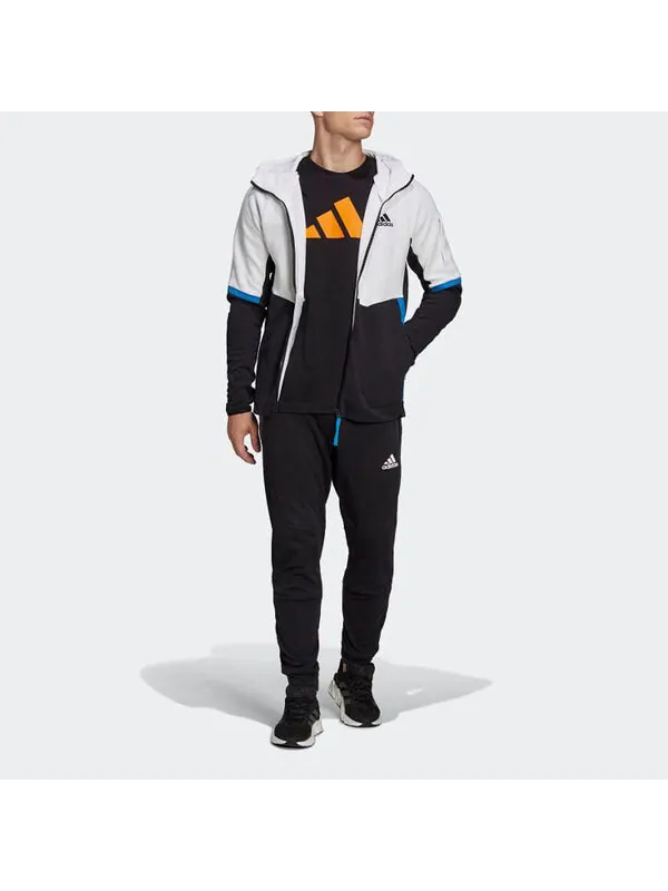 Спортивные штаны Men's adidas Casual Splicing Solid Color Drawstring Logo Sports — изображение 2 из 4, мульти