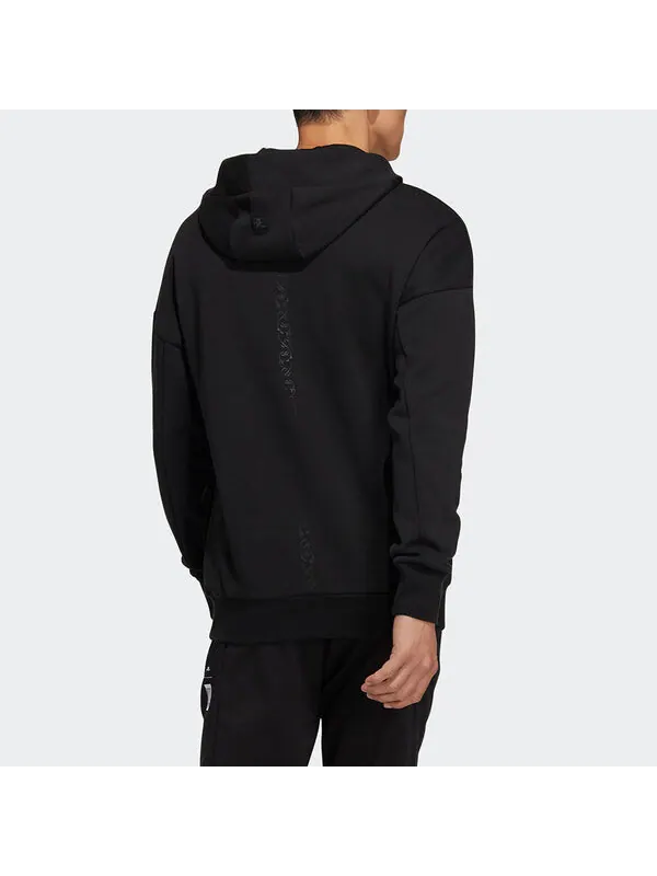 Толстовка Men's adidas Wj Swt Hood Martial Arts Series Printing Sports Black — изображение 3 из 4, черный