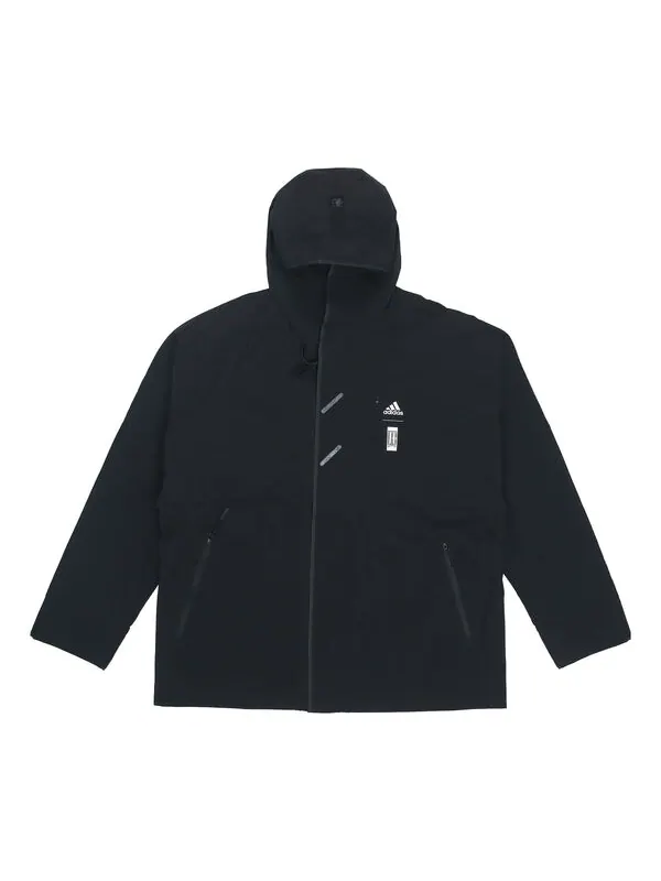 Куртка Men's adidas Wj Wv Jkt Martial Arts Series Logo Hooded Fleece Lined Sports Jacket Black — изображение 1 из 4, черный