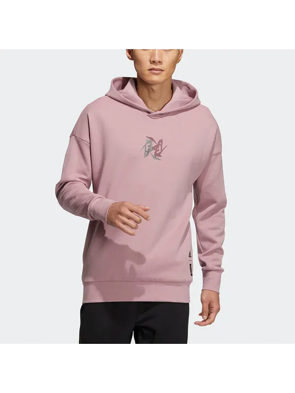 Толстовка men's wj swt hood martial arts series printing sports light purple Adidas — изображение 2 из 4, светлый фиолетовый
