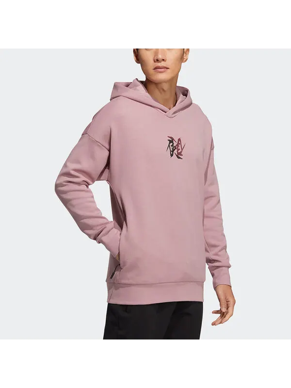 Толстовка men's wj swt hood martial arts series printing sports light purple Adidas — изображение 4 из 4, светлый фиолетовый