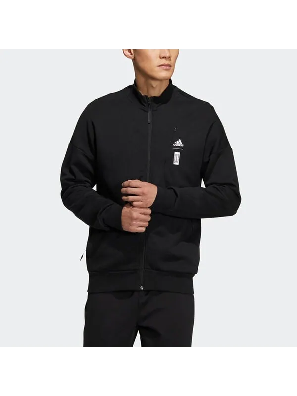 Куртка Men's adidas Martial Arts Series Stand Collar Sports Jacket Black — изображение 3 из 4, черный