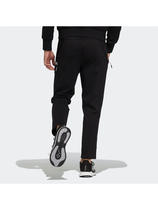 Спортивные штаны Men's adidas Wj Kn Pm Pnt Solid Color Training Running Sports — изображение 3 из 4, черный