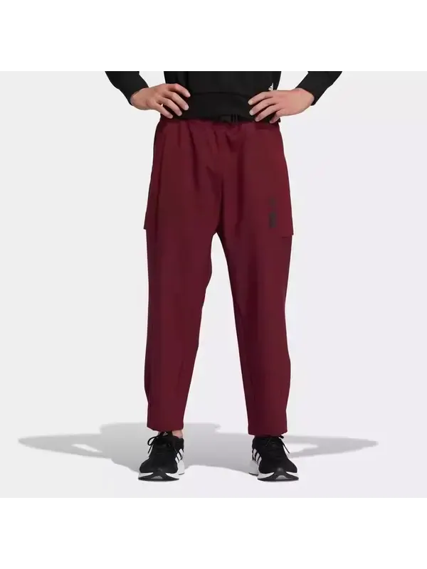 Брюки wj trans woven pants 'burgundy' Adidas — изображение 2 из 4, бордовый