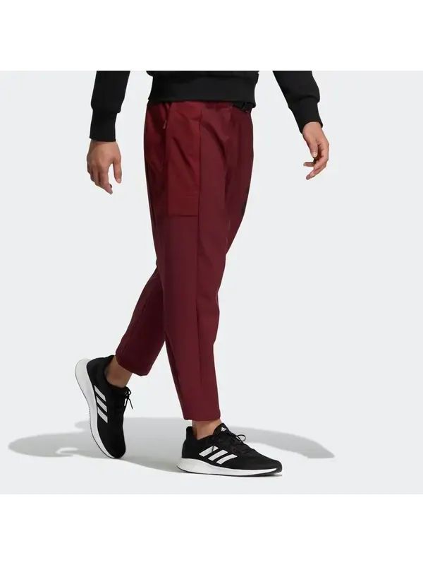 Брюки wj trans woven pants 'burgundy' Adidas — изображение 4 из 4, бордовый