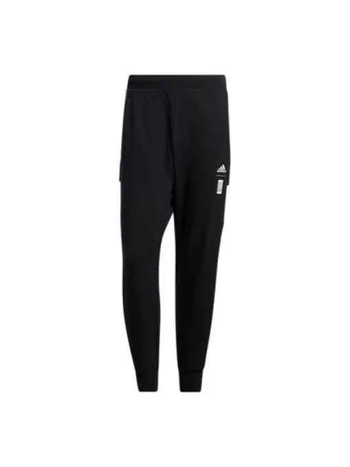 Спортивные штаны Men's adidas Elastic Waistband Straight Sports Pants/Trousers/Joggers Black — изображение 1 из 1, мульти